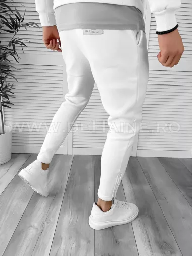 Trening barbati alb pantaloni + hanorac K182 33-4.1